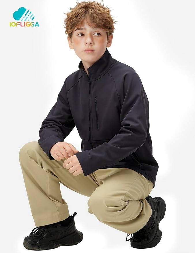 Kids Cargo Pants Waterproof Boys Hiking Outdoor Camping Pants Quick Dry UPF 50+ Toddler Youth Uniform Pants