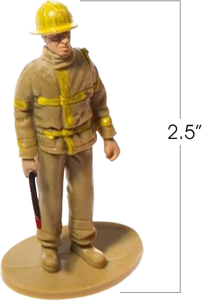 ArtCreativity 2.5 Inch Mini Fireman Figurines for Kids- Set of 12- Free Standing Firefighter Toys Figures- Birthday Party Favors for Boys and Girls, Goody Bag Fillers, Cake Toppers and Decorations