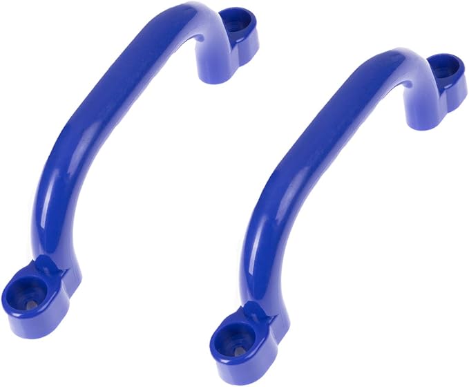 Playground Safety Handles - Outdoor Blue Grab Handle Bars, Plastic Tree House or Playhouse Accessories, Backyard Playset Equipment Replacement Safety Parts for Monkey Bars, Jungle Gym, and More