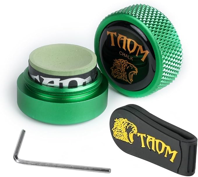 TAOM Pool Chalk Holder Round Shaped Practical Tool Billiards Accessories Magnetic Mini Chalk Tip Case Container Round Box Billiards