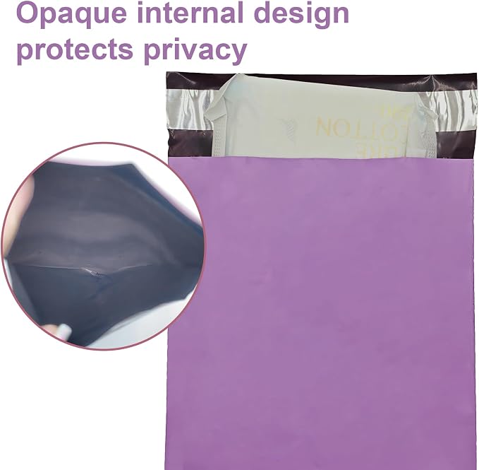 100Pcs Purple Sanitary Napkin Disposal Bags, Feminine Hygiene Disposal Bags for Tampons and Pads, Sealed Opaque for Privacy, Waterproof and Leak-Proof, Odor-Blocking, Self-Sealing, 5.9x9 Inch