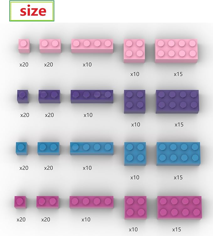 300 Pieces Friend Girls Building Bricks, Bulk Small Bricks for Building, Compatible with Lego Parts and Pieces, Creative Building Block Toys for Girls Ages 6 7 8 9 10 Year Old