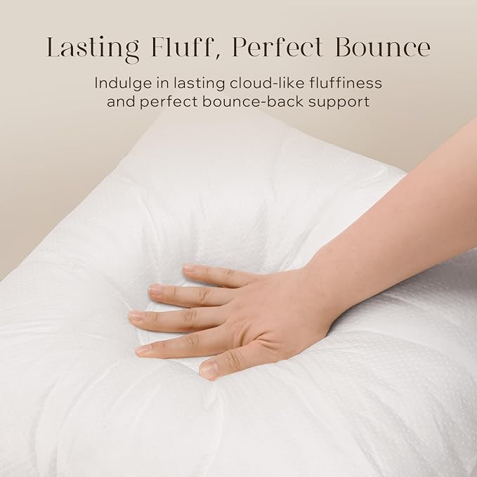 Phantoscope 18x18 Pillow Inserts, Throw Pillow Inserts for Couch, Pack of 4 | 100% Virgin Fiber Hypoallergenic Pillow Form, Soft Throw Pillow Inserts, Lightweight Throw Pillows for Couch Bed Pillows