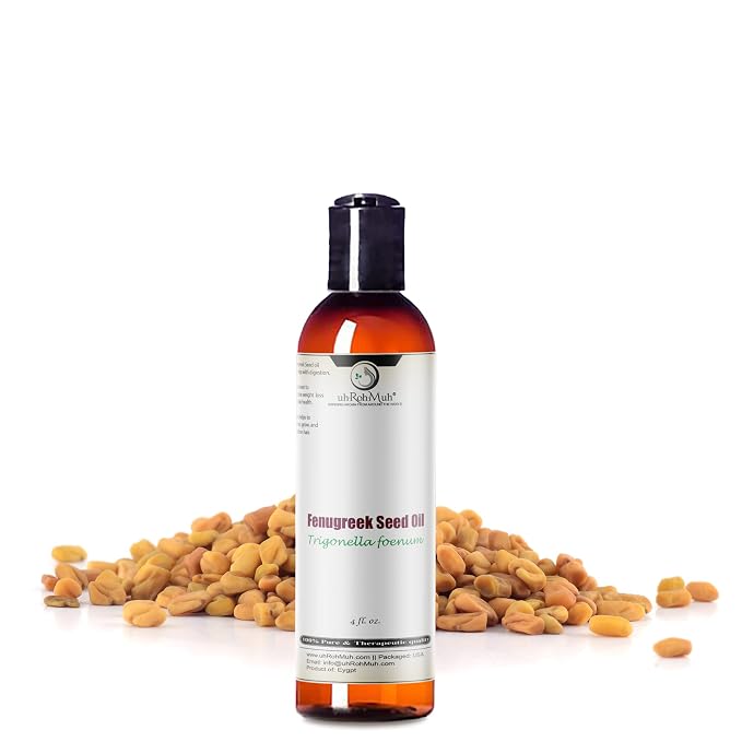 Premium Egyptian Organic Fenugreek Carrier Oil - Cold Pressed, USDA Certified, Pure & Unadulterated - Perfect for Hair, Skin Care & Aromatherapy - 100% Natural - 4 Fl Oz