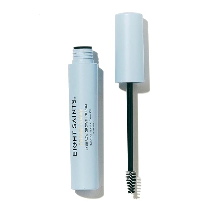 Eight Saints Frame Game Eyebrow Growth Serum for Thicker, Fuller Brows, Natural & Organic Brow Enhancing Treatment for Thin & Sparse Eyebrows, Nourishing Eyebrow Serum, 0.14 fl oz