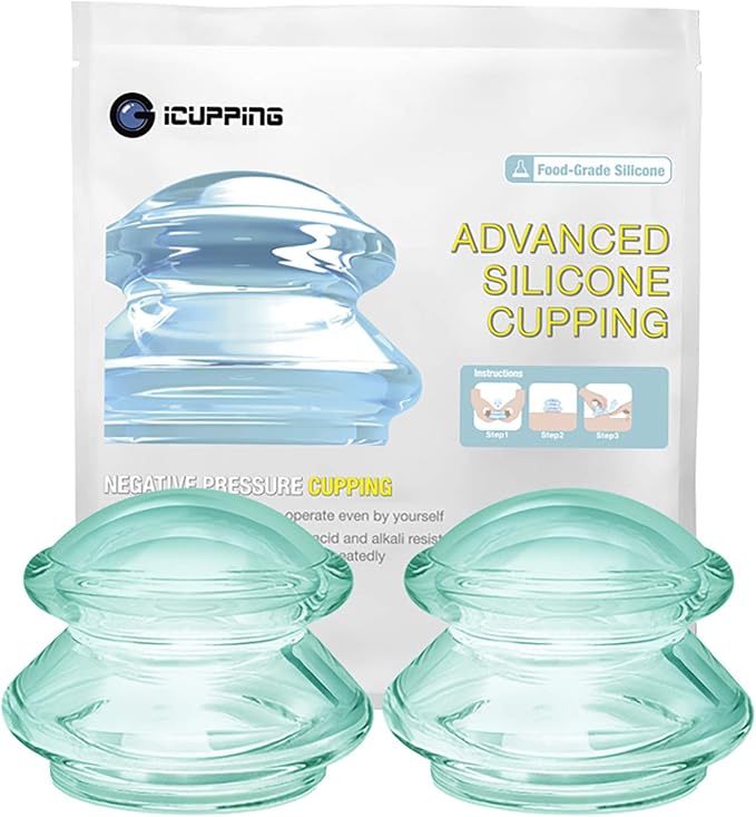 Cupping Therapy Sets (L Size, 2 Cups) Silicone Massage Cups Vacuum Suction Cups for Body Massage…
