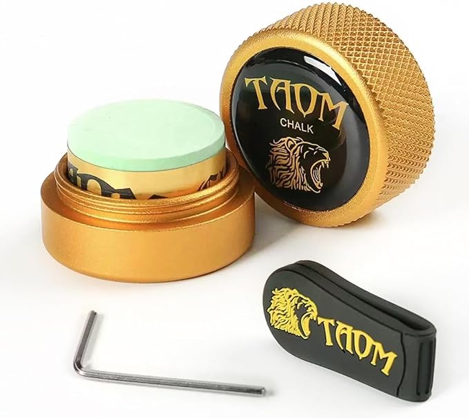 TAOM Pool Chalk Holder Round Shaped Practical Tool Billiards Accessories Magnetic Mini Chalk Tip Case Container Round Box Billiards