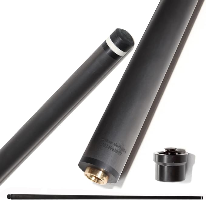 100% Carbon Fiber Shaft, Black Technology Shaft of Pool Cue Front Part for Billiard Play/Break/Snooker Cue Shaft with Foam- 737 mm,745mm,765mm