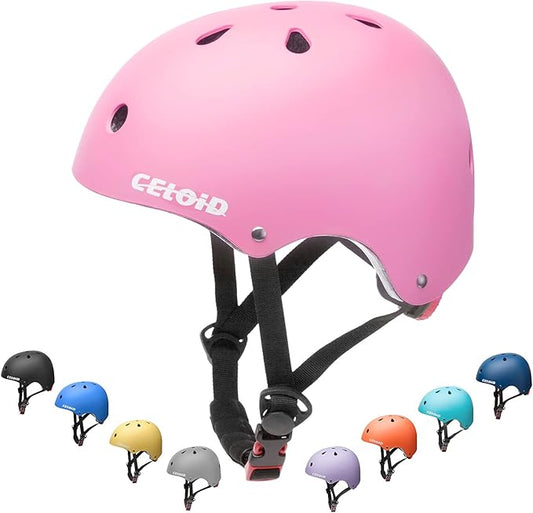 Kids Bike Helmet,Toddler Skateboard Helmets for Ages 2-3-5-8-14 Years Boys Girls，Adjustable Multi-Sport Bicycle Skateboarding Football Roller Skating Scooter Rollerblade Balance Bike Helmet