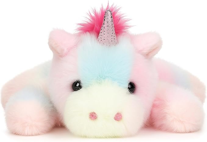 Adorable Rainbow Unicorn Stuffed Animal Soft Stress Relief Plush Toy Cute Birthday Gifts for Boys Girls Kids Toddlers