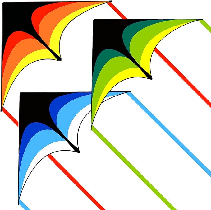 Kites for Kids and Adults, Easy to Fly for Beach, Single Line Kite Set for Beginners