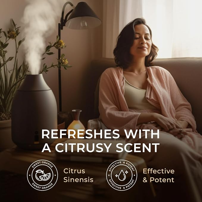 Orange Essential Oil for Diffuser & Lemon Essential Oil for Diffuser Set - Aromatherapy Grade Essential Oils Set - 2x0.34 fl oz - Gya Labs