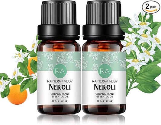 2-Pack Neroli Essential Oil 100% Pure Oganic Plant Natrual Flower Essential Oil for Diffuser Message Skin Care - 10ML