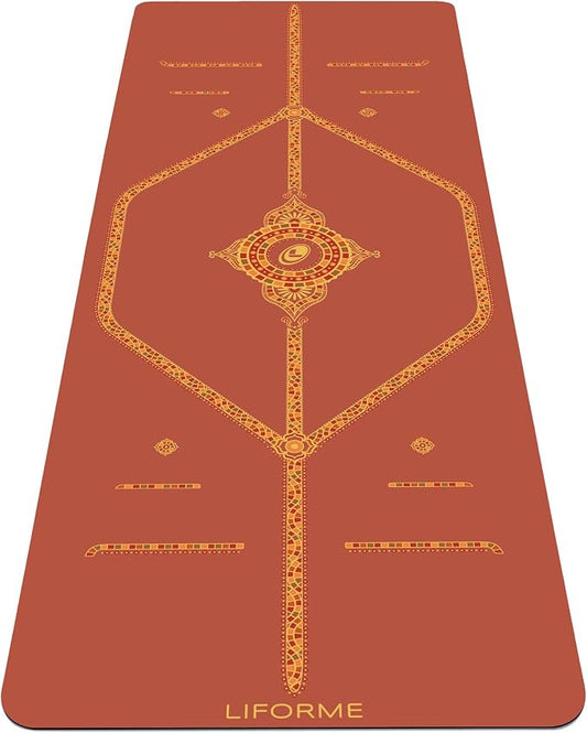 Liforme Printed Yoga Mat Collection - Free Yoga Bag Included - Patented Alignment System, Warrior-like Grip, Non-Slip, Eco-friendly, Sweat-resistant, Long, Wide and Thick for Comfort