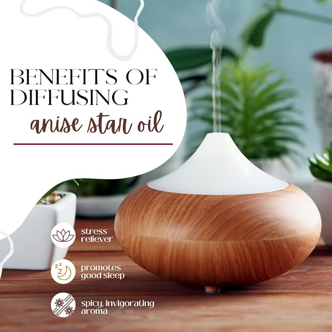 Essential Oil - 8 fl oz (100% Pure & Uncut) - GreenHealth (Anise Star)