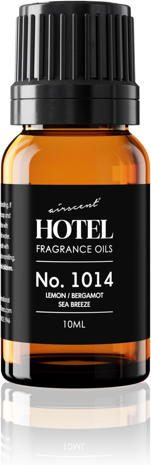 AirScent Hotel Diffuser Oil No. 1014 - Iconic 5-Star Hotel Blend - 10 mL | Lemon Bergamot Sea Breeze - Coastal Hotel Scent - Fragrance Oil for Ultrasonic and Waterless Diffusers and Crafting