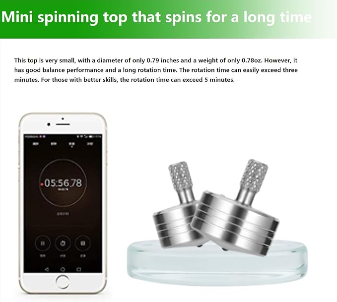 Stainless Steel Spinning Top, Precision Mini Desktop Gyroscope, Kill Time Reduce Stress ADHD Toys, Perfect Balance Gyro (Style 4)