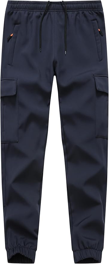 Boys Girls Snow Pants Waterproof Fleece Lined Ski Pants Kids Winter Hiking Pants
