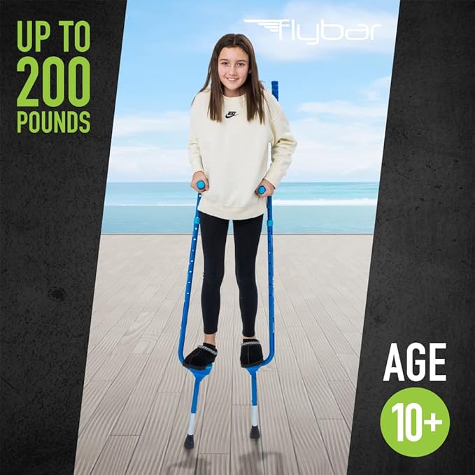 Flybar Master Walking Stilts (Large), Adjustable Height – for Ages 10 & Up, Up to 200 Lbs
