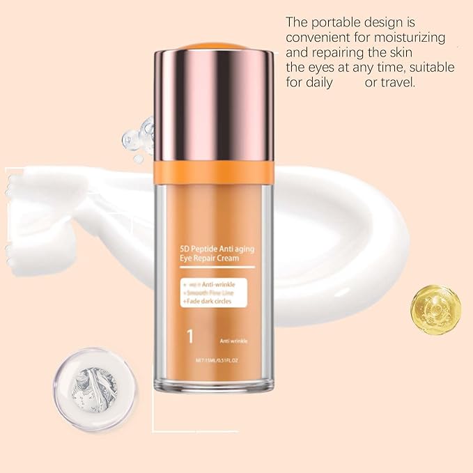 Beauty Crema De Ojos Con Péptidos 5D, Crema De Ojos Con Peptido 5D, Peptide Eye Cream, Eye Cream Anti Aging, For Dark Circles And Puffiness, Skin Under Eyes Moisturize (1PC)