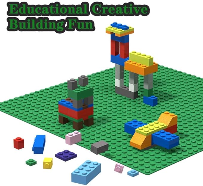 1200 Pieces Bulk Classic Building Blocks Set, Compatible with Major Brands, Basic Building Bricks Box Multiple Colors and Shapes Available