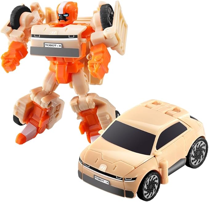 New TOBOT, MINI TOBOT X, Youngtoys Transforming Collectible Vehicle to Robot, Heroes Animation Character Toys for Kids 3 and up Transform Toys Cars, Mini Size 4-inch