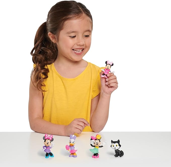 Just Play Disney Junior Minnie Mouse Mini Figures 5 Pack, 1.75" to 2.75" Tall; Toys for Kids Ages 3+