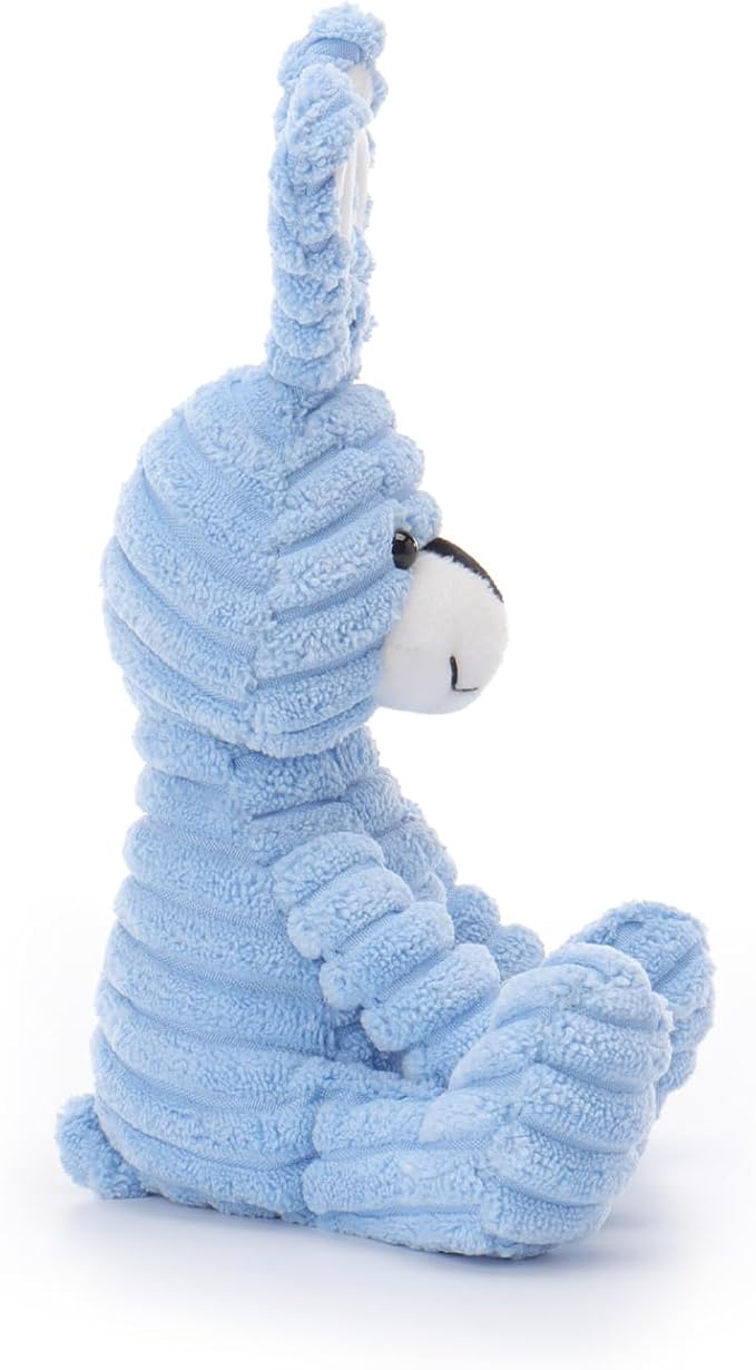 Apricot Lamb Sky Blue Corduroy Bunny Stuffed Animals for Kids, Soft Cute Plush Toys for Baby Girl and Boy, 6.3 Inches