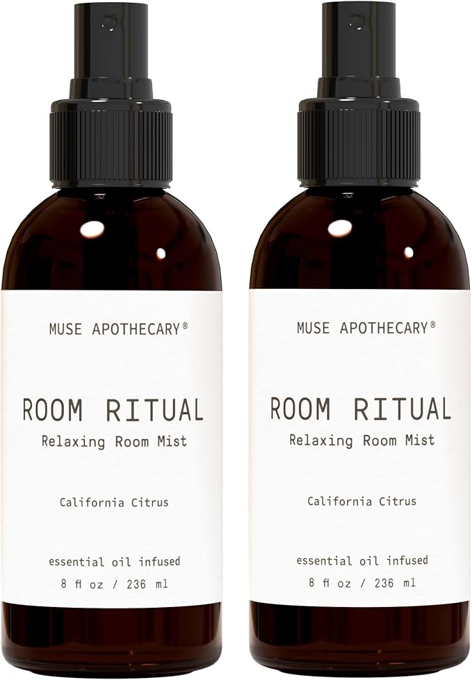 Muse Apothecary Room Ritual - Aromatic and Relaxing Room Mist, 8 oz, Infused with Natural Essential Oils - California Citrus, 2 Pack