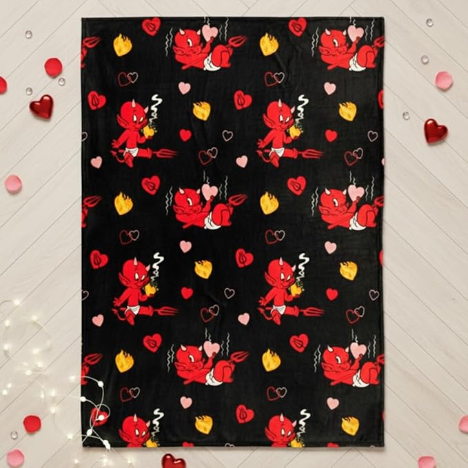 Hot Stuff The Little Devil Bedding Super Soft Plush Cozy Throw Blanket, 50 in x 70 in, (Officially Licensed Product) by Franco Collectibles