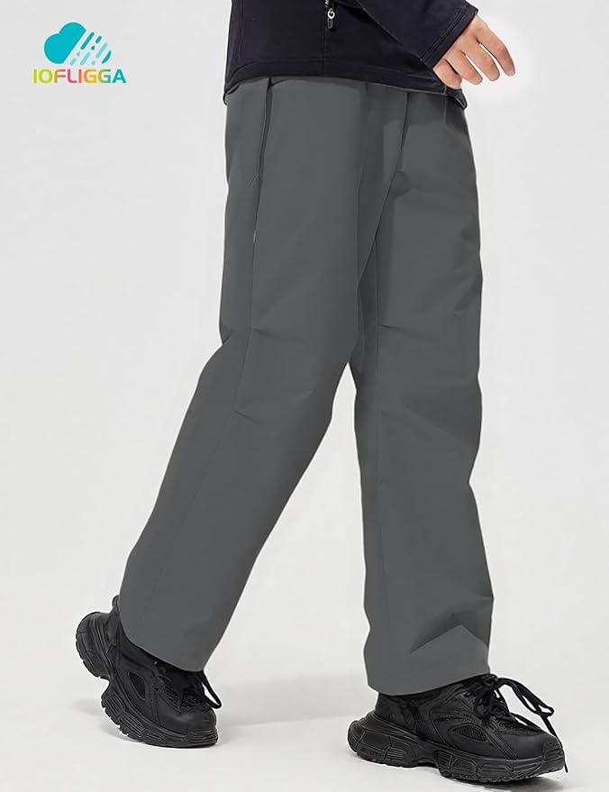 Kids Cargo Pants Waterproof Boys Hiking Outdoor Camping Pants Quick Dry UPF 50+ Toddler Youth Uniform Pants