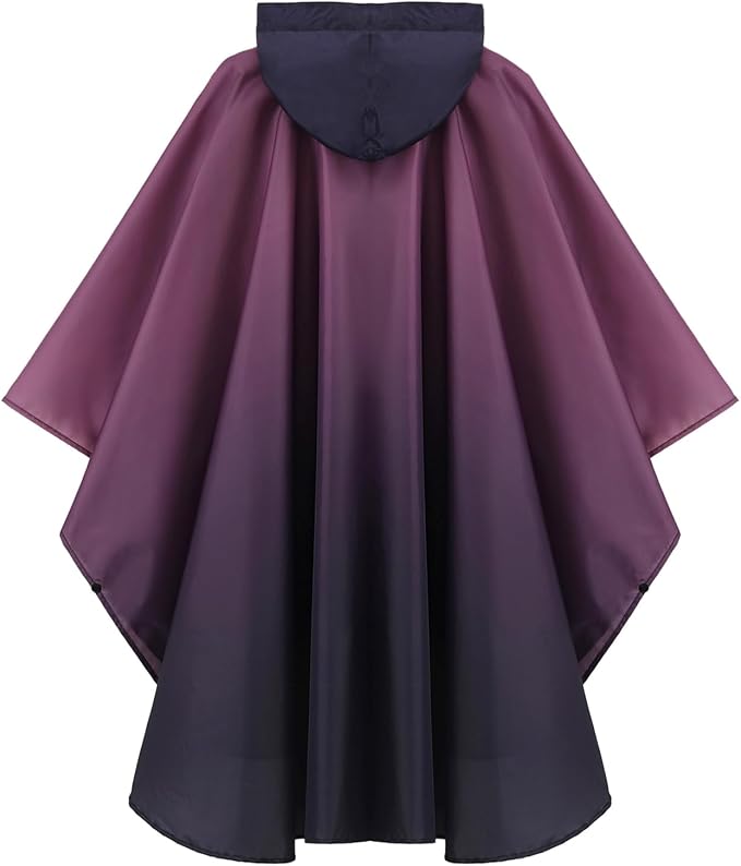 Fashion Hooded Rain Poncho Waterproof Raincoat Jacket with pocket for Women/Men/Adult