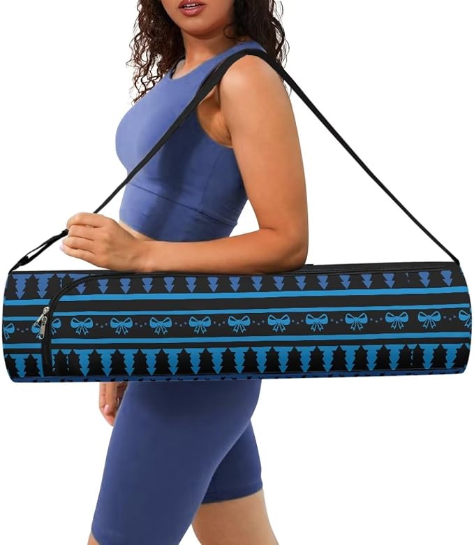 Yoga Mat Bag with Adjustable Shoulder Strap and Handle Zipper, 30in Wide x 6.3in Diameter for Yoga Mat Storage