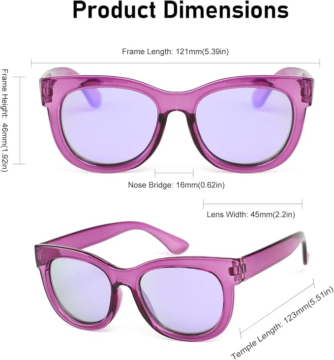 KENBO Kids Sunglasses for Girls UV Protection Toddler Sunglasses