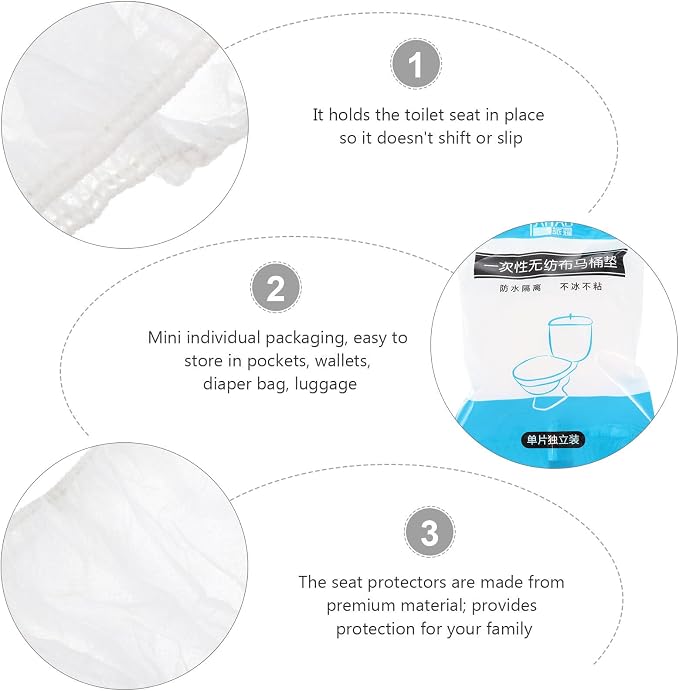30Pcs Disposable toilet seat toilet covers disposable waterproof seat covers Portable toilet mat kids potty portable potty for adults paper toilet covers Disposable Toilet Mat