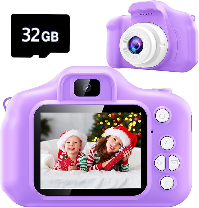 Kids Camera Toys for Girls,Christmas Birthday Festival Gift for Girls Digital Camera for Kids,Toys for 3 4 5 6 7 8 Year Old Boys with 32GB SD Card