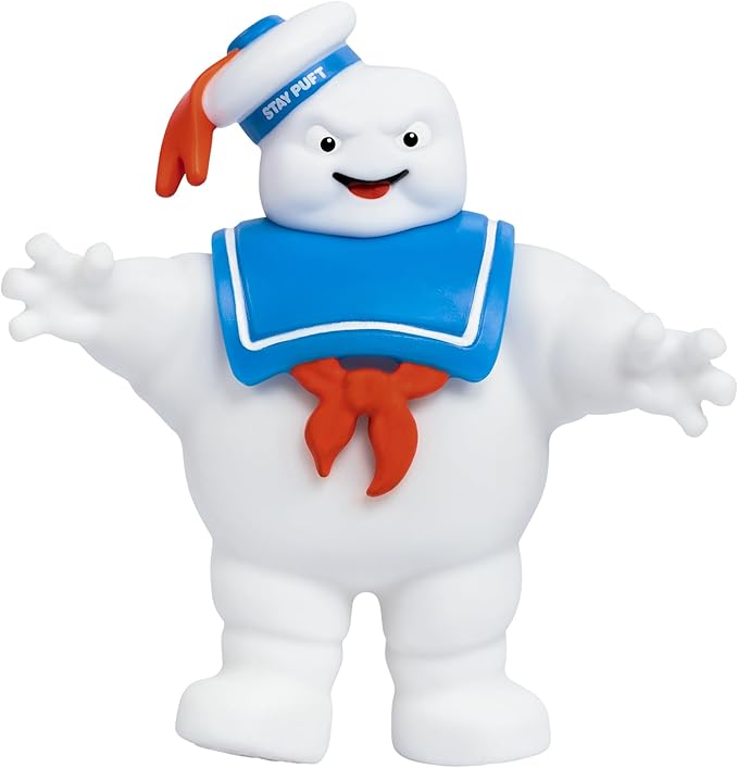 Heroes of Goo Jit Zu Ghostbusters Squishy Stay Puft Figure |Unique Goo Filling | Stretches Up to 3X Its Size | Stretch, Twist and Watch It Return to Its Original Size and Shape