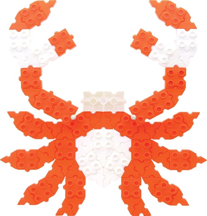 STEM Toys for Kids Ages 3 Bright | Educational Building Blocks Set | 102-Piece BPA-Free Plastic | Enhances Creativity & Fine Motor Skills | Includes Instruction Booklet - Orange