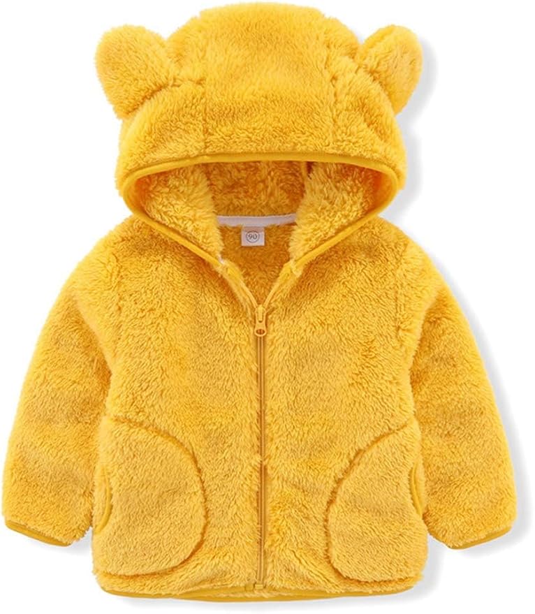 iChunhua Baby Girls Bear Ears Shape Fleece Long Sleeve Jacket Sweatshirt Outwear
