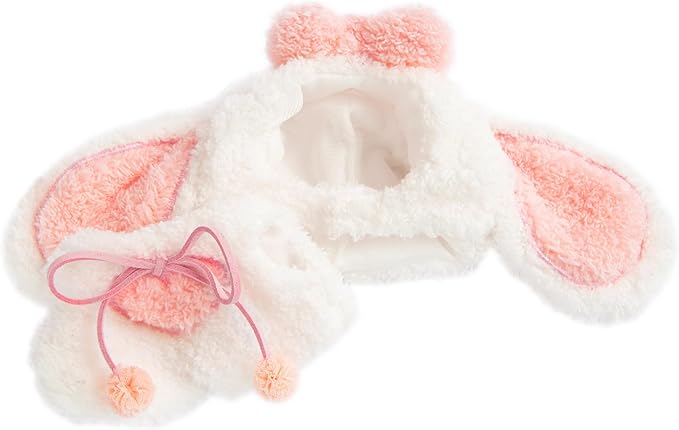 Plush Doll Clothes for Labubu - Cute Animal 17cm Doll Clothing, Premium Doll Accessories Clothes for Collectors or Display - Kawaii Big Eared Bunny Costume (No Dolls)