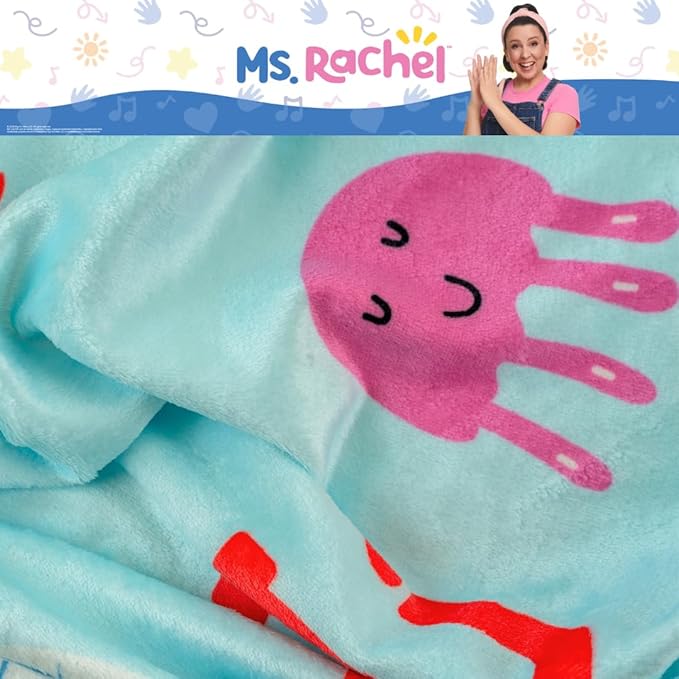 Ms. Rachel Educational Adventures Bedding Super Soft Cozy Throw Blanket, 62 in x 90 in, (Officially Licensed Product) by Franco Kids