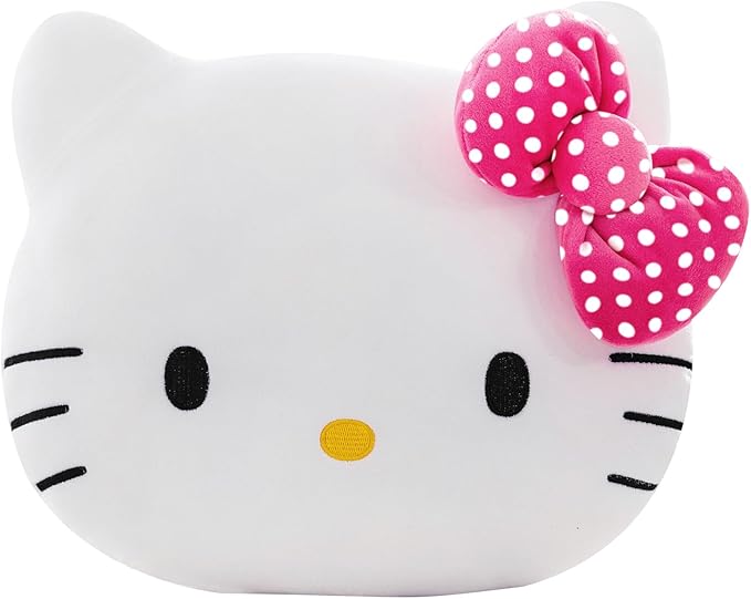 Northwest Hello Kitty Polka Dot Pretty Small Cloud Pillow 12 Inch – Kawaii Plush Stuffed Toy for Kids, Adults, Bedroom & Playroom Decor, Great Gift Idea