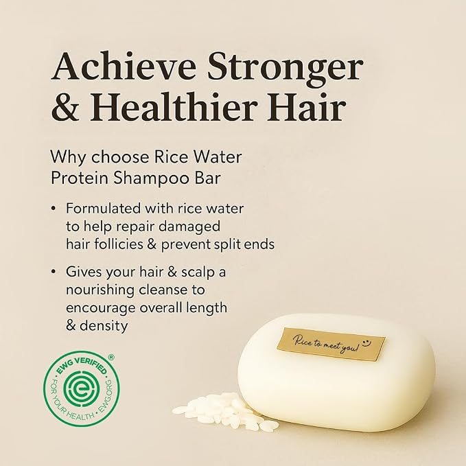 mimosu Fermented Rice Water Shampoo Bar - 2-Pack pH Balanced Solid Shampoo | Unscented Rice Water Volumizing Soap for Thinning Hair. Clean Beauty Rice Water Root Booster, Plastic-Free Shampoo Bar