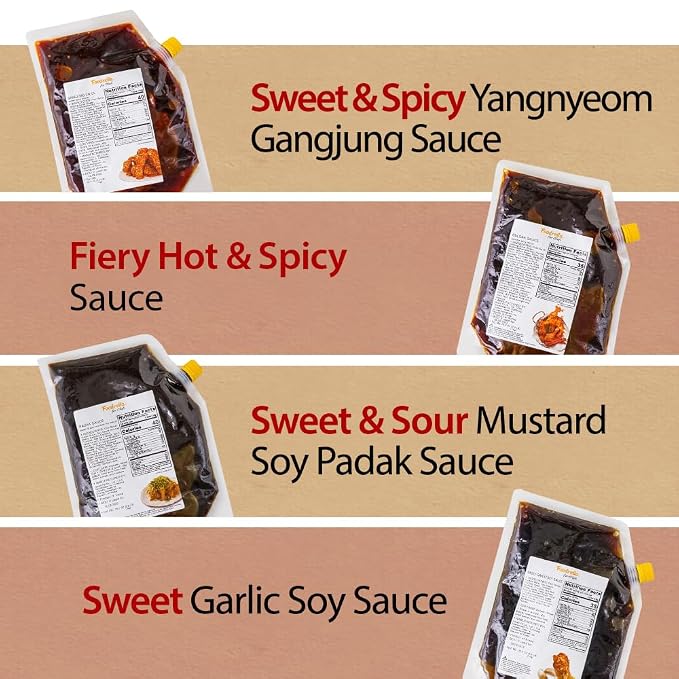 Foodrella Korean Fried Chicken Sweet & Spicy Yangnyeom Sauce (양념치킨소스), 2.2 LB (1kg)