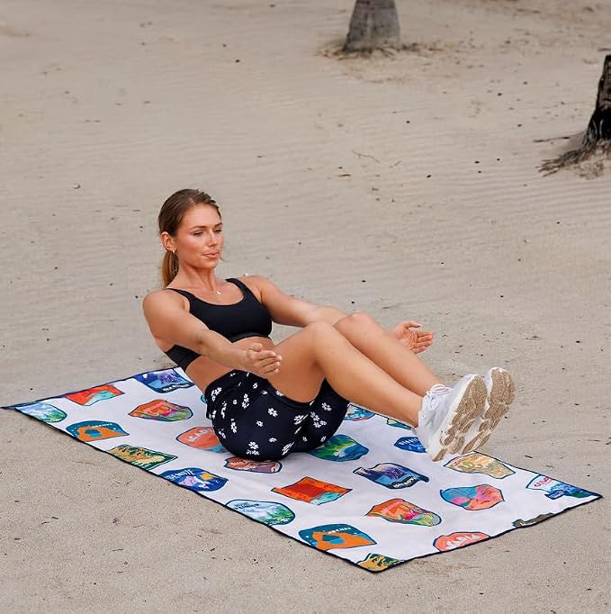 Sprints Athletic Running Towel, Full-Sized, Car Seat Cover - Performance Microfiber (National Parks Cream)