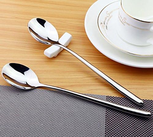Miupoo Korean Soup Spoons Stainless Steel Long Handle Tablespoon Pack of 5
