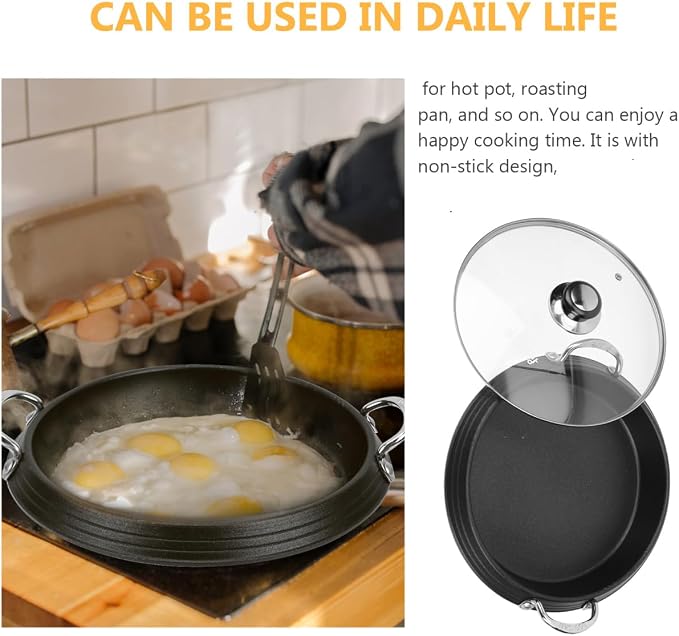 SHOWERORO Korean Cookware Cooking Pot Large Korean Hot Pot Household Kitchenware Non-stick Cooking Pan