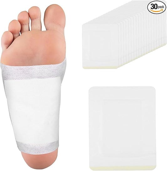 30pcs Castor Oil Pack Wrap for Feet, Skin Friendly Castor Oil Patches Pack Portable Foot Patches, Self-Adhesive Anti Leakage Sticker Disposable Kit, 4.8"X6"