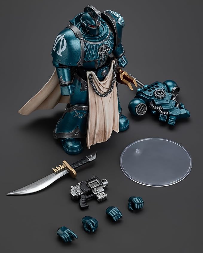 JoyToy 40K Genuine License 1:18 Action Figure, Alpha Legion Praetor with Power Sword, 4.96 inch Collectible Action Figures Sets