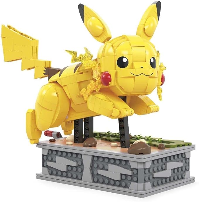 MEGA Pokemon Figure Building Toy for Adults , Motion Pikachu Collectible with Mechanized Movement
